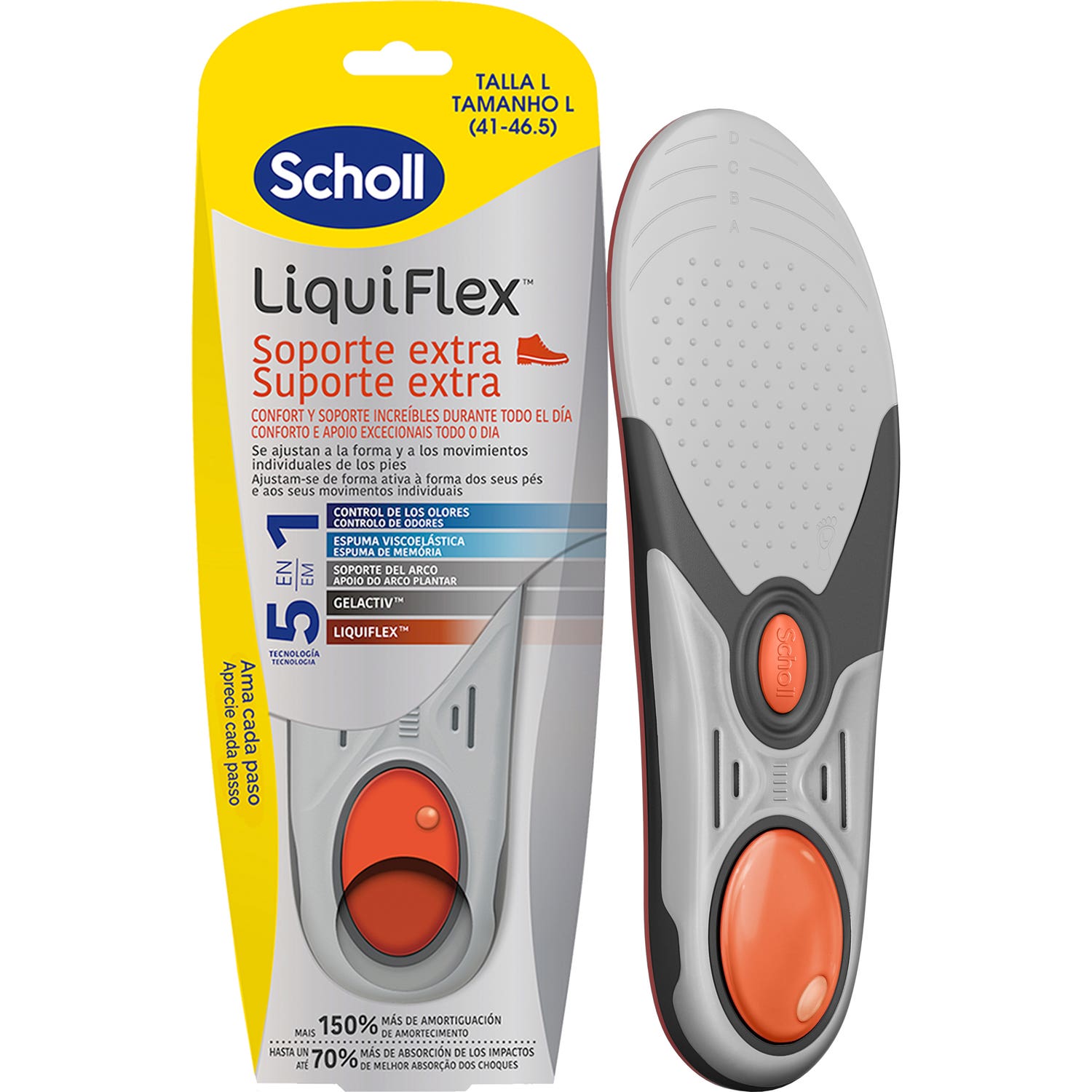 Scholl LiquiFlex Semelles Soutien Renforcé Taille 2 1 Paire