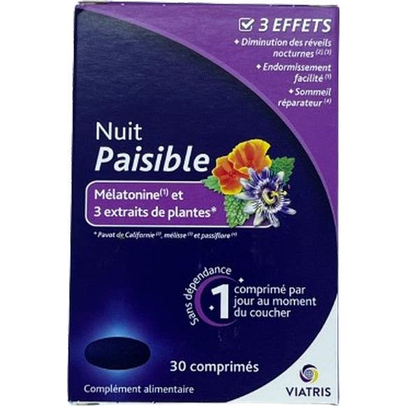 Viatris Nuit Paisible Comprimés Taille 30