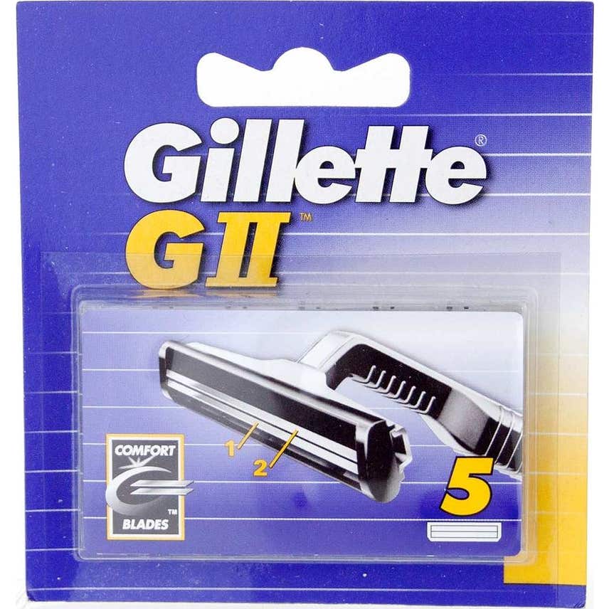 Gillette GII Recargas Lâminas de Barbear 5 Unidades