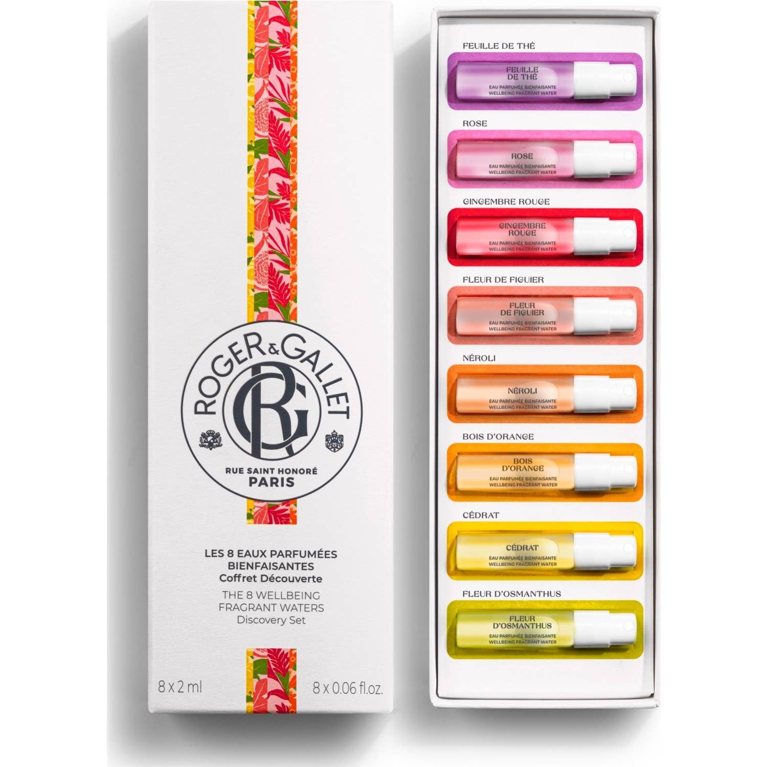 Roger & Gallet Coffret Découverte Les 8 Eaux Parfumées Bienfaisantes 8x2ml