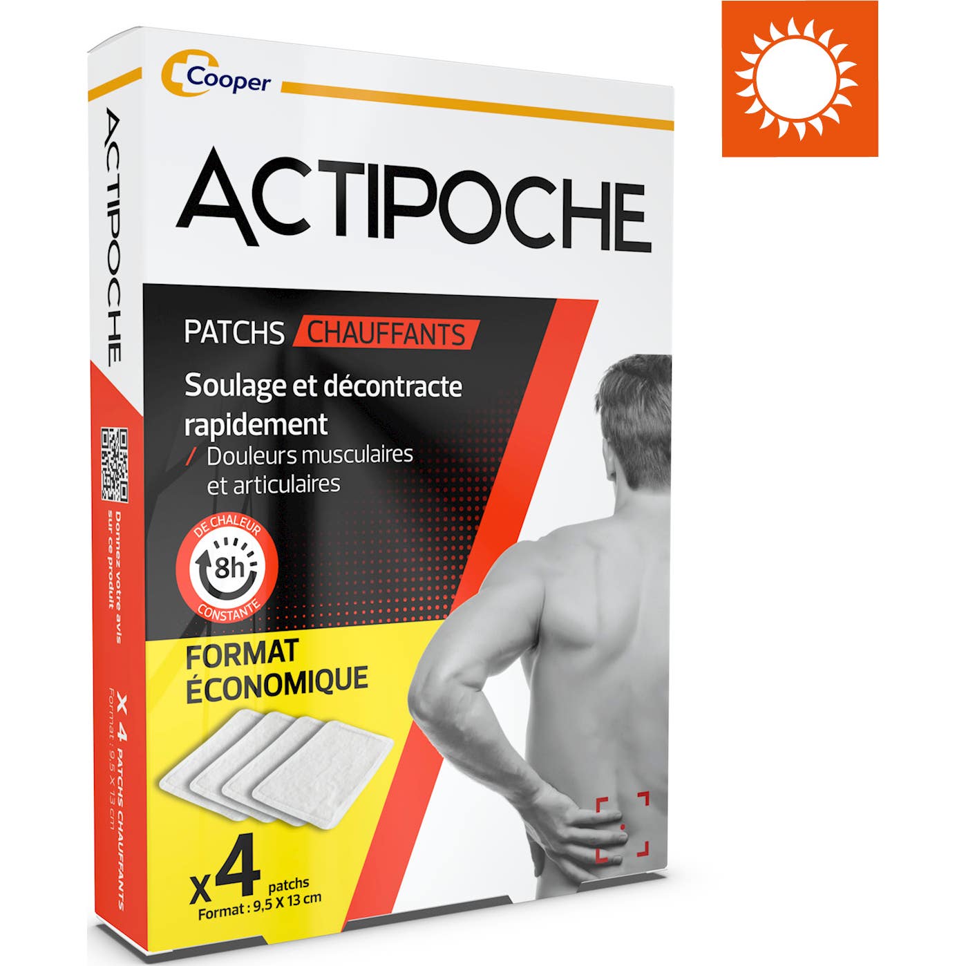 Actipoche Patchs Chauffants 9,5x13cm 4 Unités