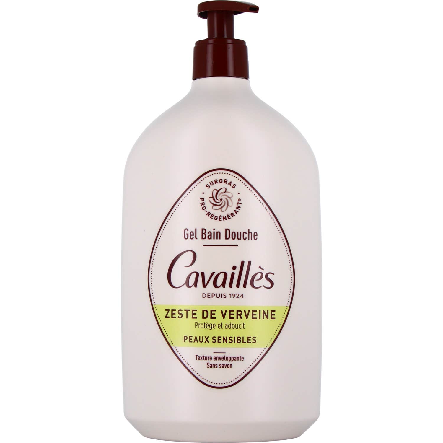Cavaillès Gel Bain Douche Zeste de Verveine Peaux Sensibles 1000 ml
