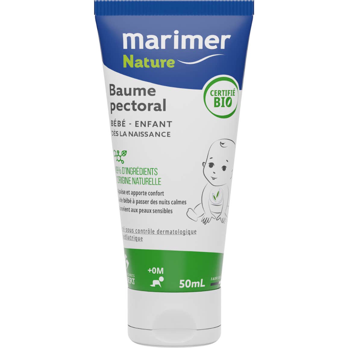 Marimer Nature Baume Pectoral Bébé et Enfants Bio 50ml