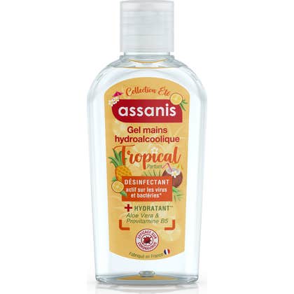 Assanis Gel Mains Hydroalcoolique Parfum Tropical 80ml