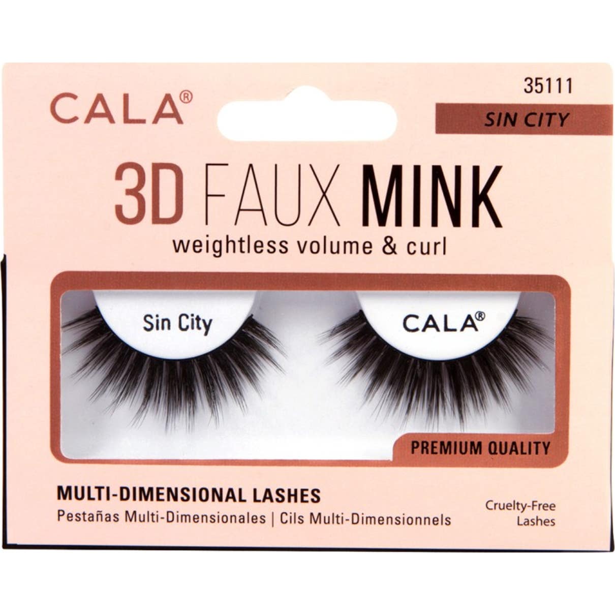 Cala Lashes 3D Faux Mink Faux Cils Sin City 1 Pairee