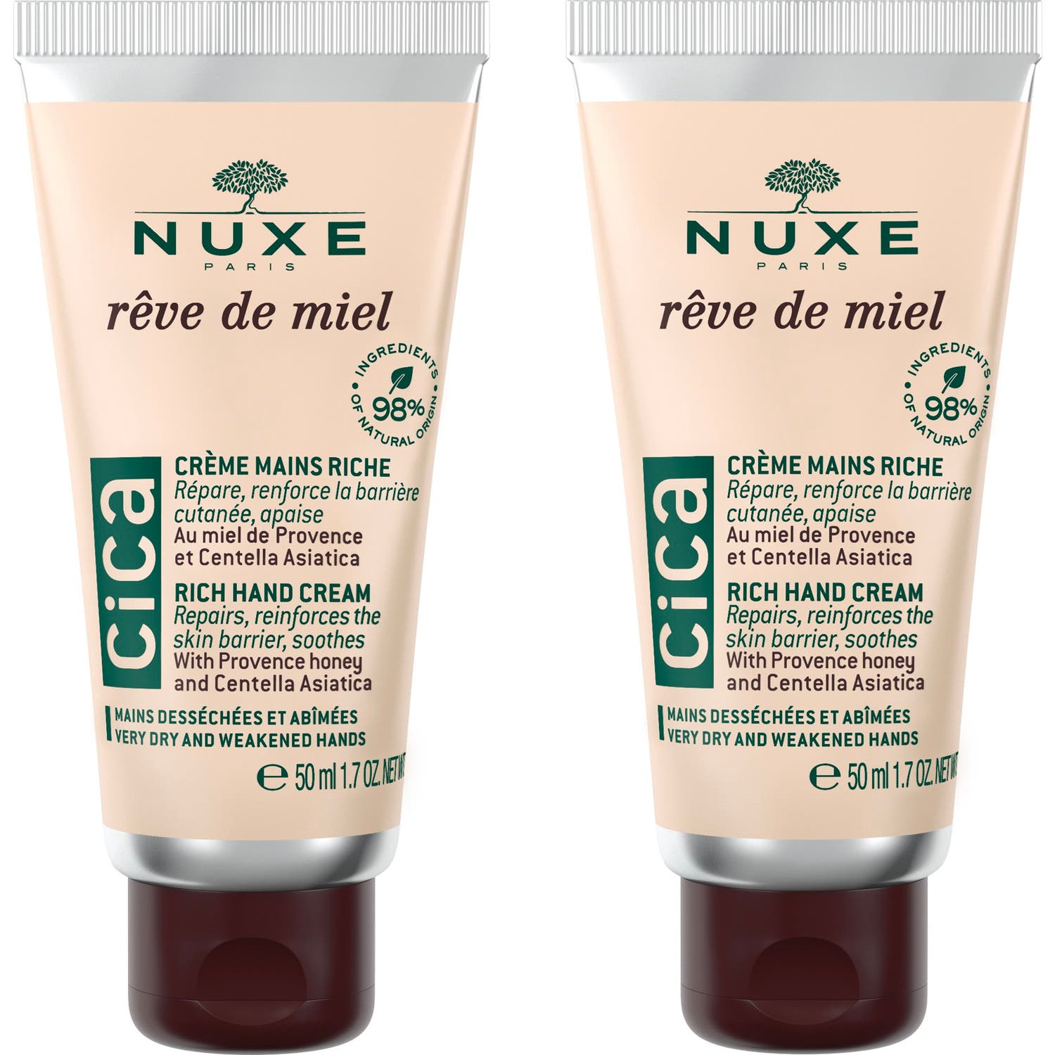 Nuxe Rêve de Miel CICA Crème Mains Riche 2x50ml