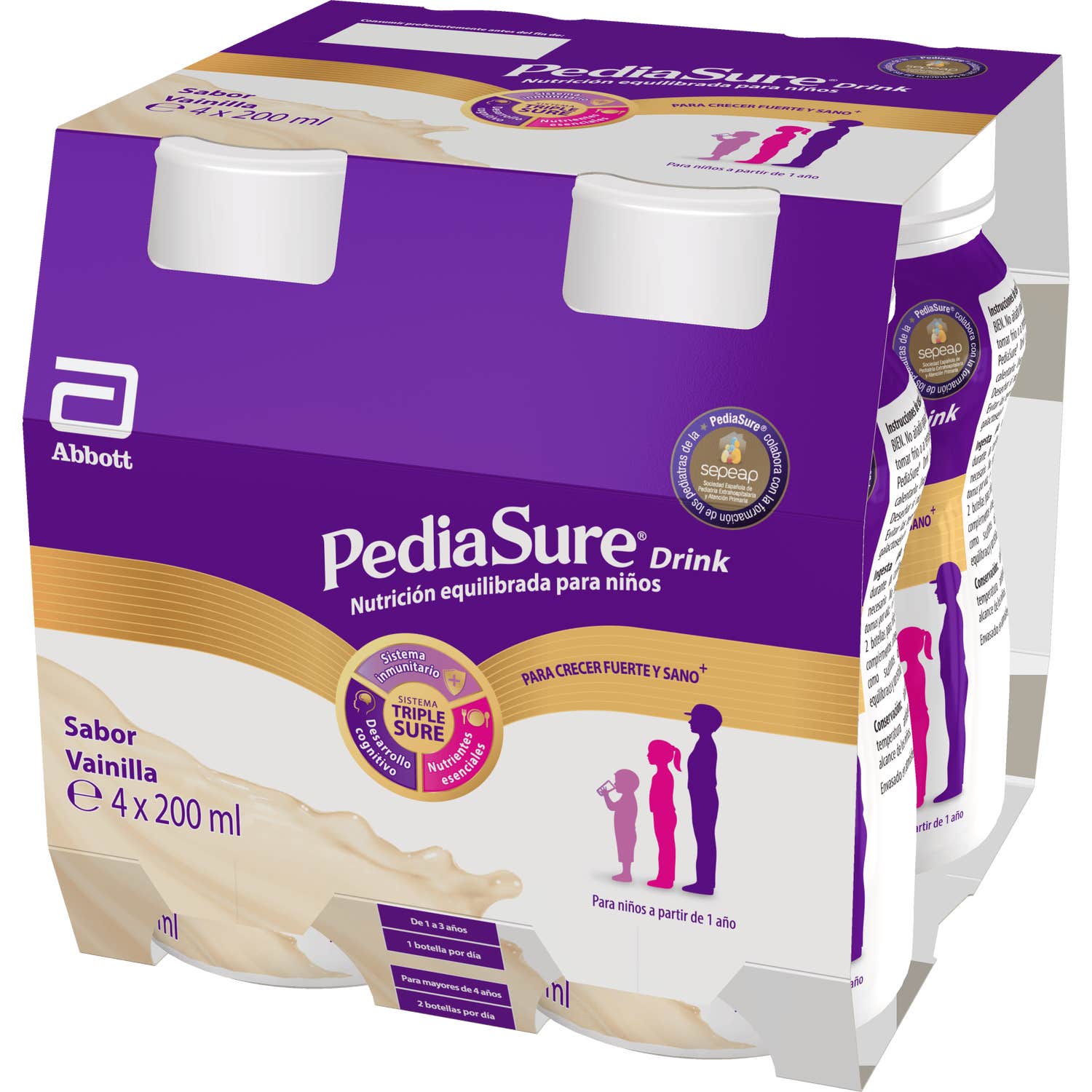 Pediasure DrinkPack 4 Botellas X 200 ml Vainilla