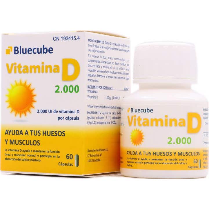 Bluecube Vitamine D 2000 Bluecube 60 Caps
