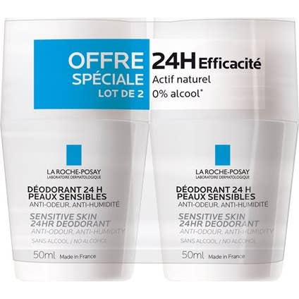 La Roche-Posay Déodorant Physiologique 24h Roll On 2x50ml
