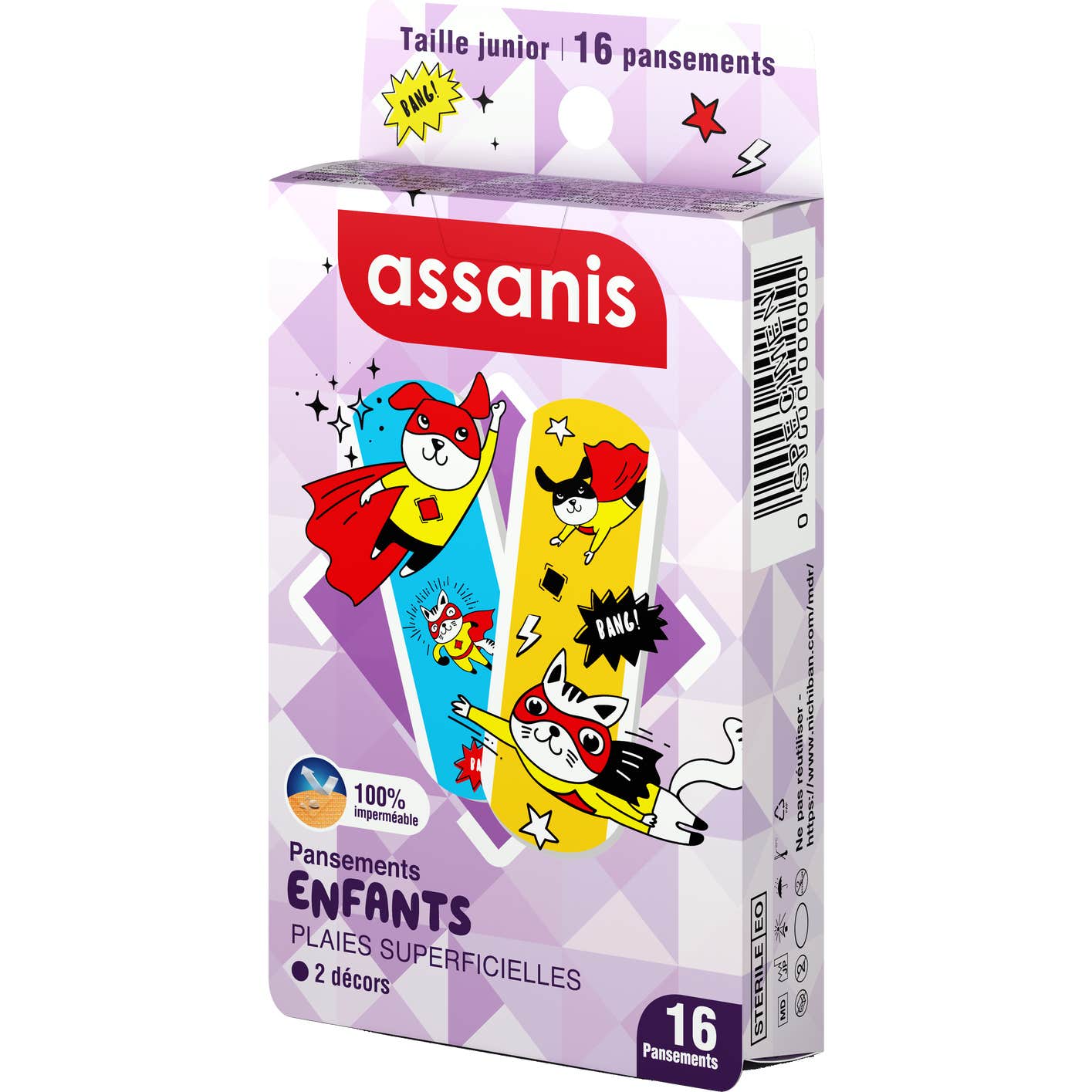 Assanis Pansements Enfants 16 uts