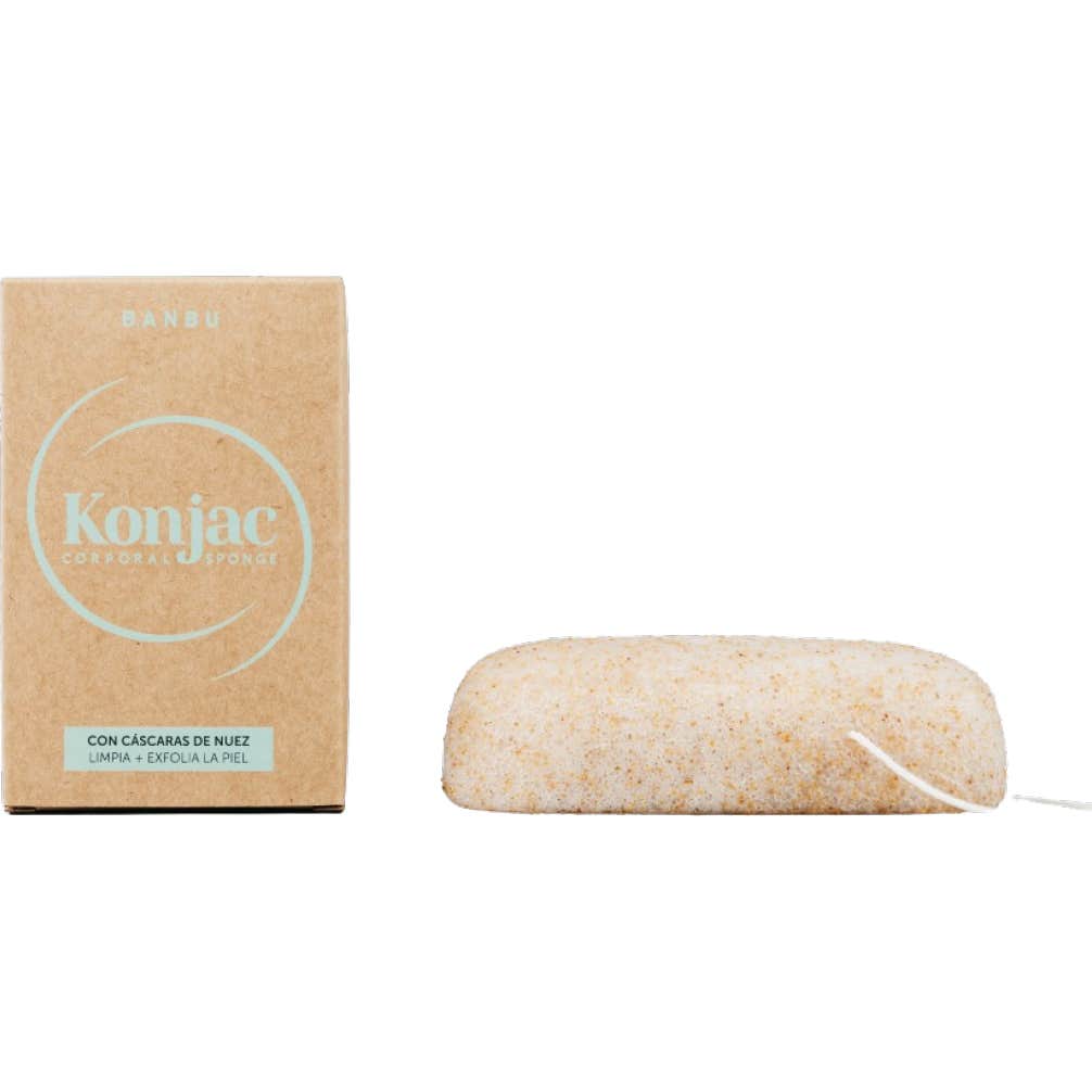 Banbu Konjac Éponge Exfoliante Naturelle Corps à la Noix 5g