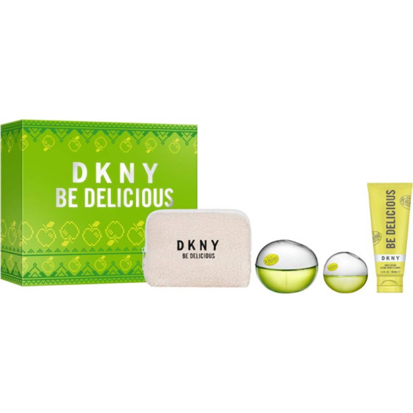 DKNY Be Delicious Coffret Eau de Parfum + 15 ml + Lait Corps + Trousse