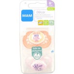 Mam 2 Sucettes Anatomiques Silicone Décor 6 Mois et +