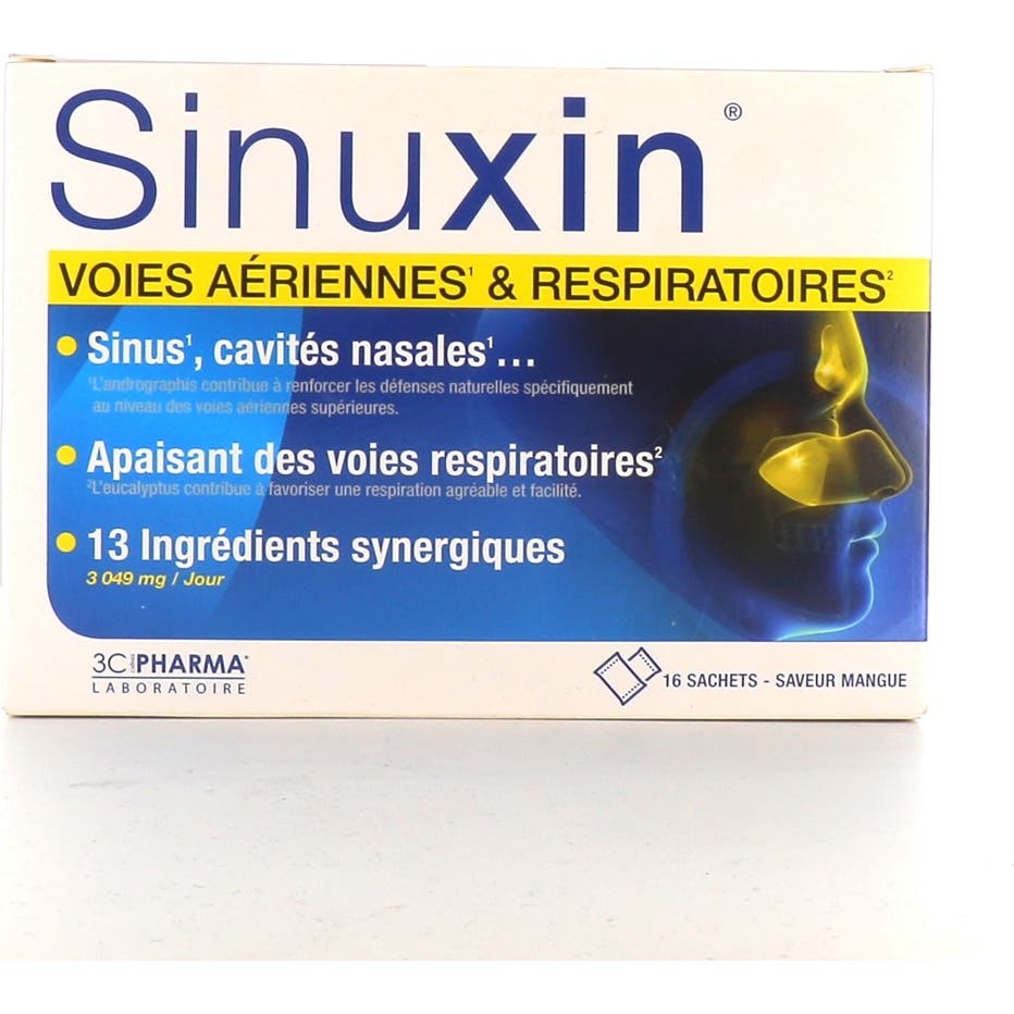 Sinuxin Voies Aériennes & Respiratoires 16 Sachets