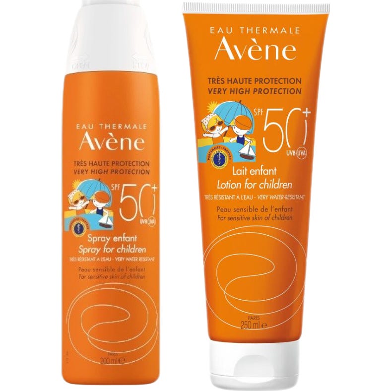 Avène Pack Solaire Spray Enfant SPF50+ 200ml + Lait Enfant SPF50+ 250ml