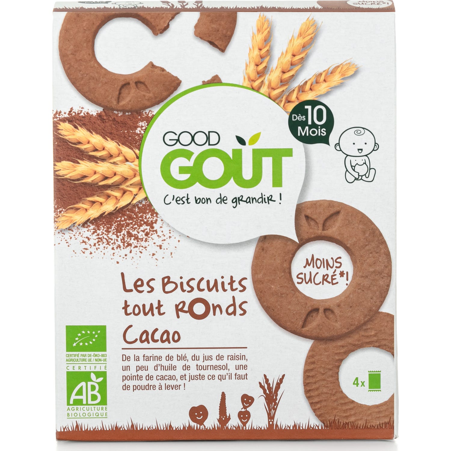 Bonne Goutte Les Biscuits Tout Ronds Cacao 80g