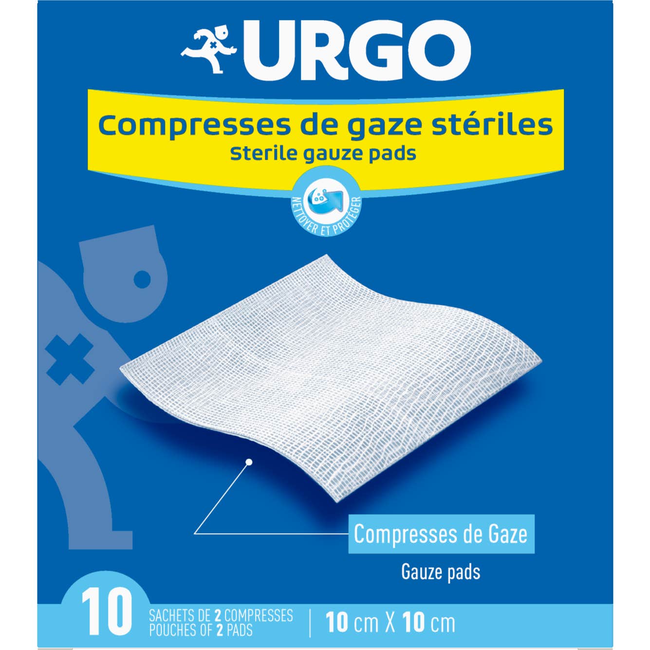 Urgo Compresses Stériles 10cm x 10cm 2x10 Unités