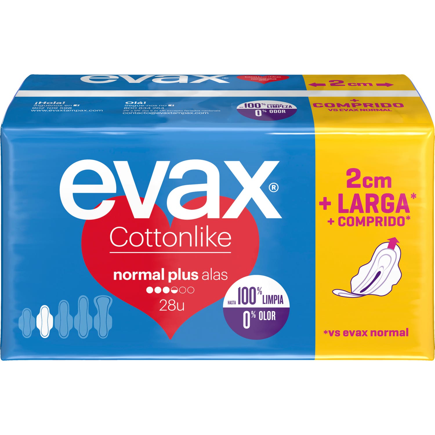 Evax Cottonlike Wings Normal Plus Compression 28 pcs.