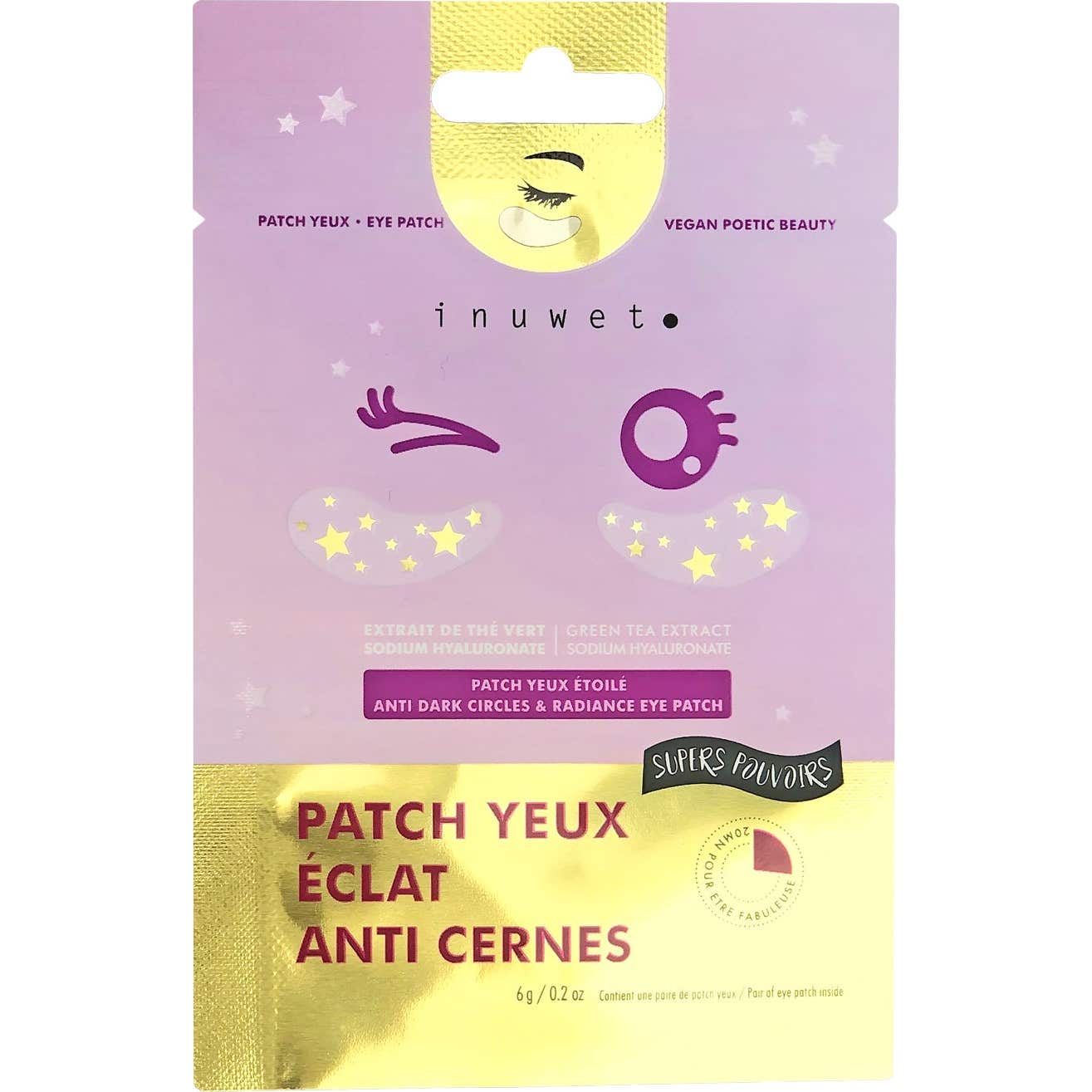 Inuwet Patch Yeux Éclat Anti Cernes 6g