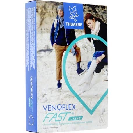 Thuasne Venoflex 2 Fast Laine Chaussette Torsades Ant N3 1 Paire
