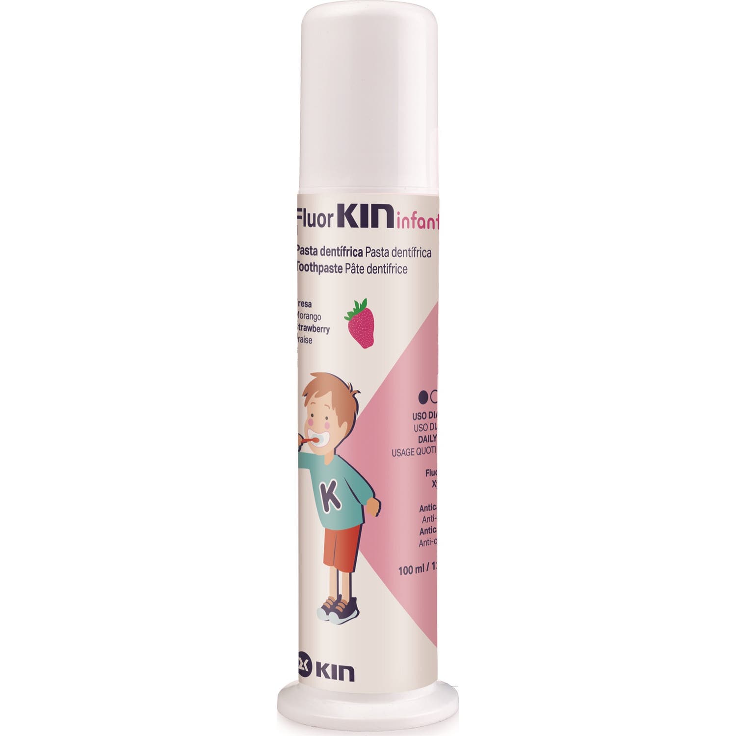 Fluor-Kin Dentifrice pour enfants à la fraise 100ml