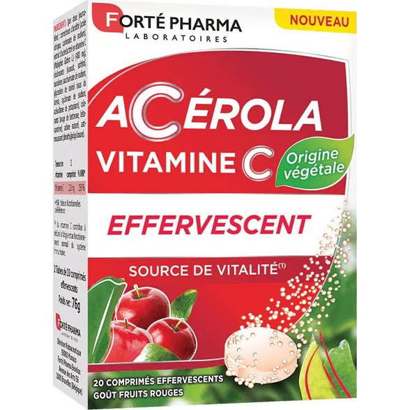 Forté Pharma Acérola Vitamine C Effervescente 20 Comprimés