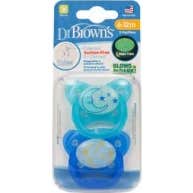 Sucette de nuit en silicone Dr Brown'S 6-18 mois 2 pièces