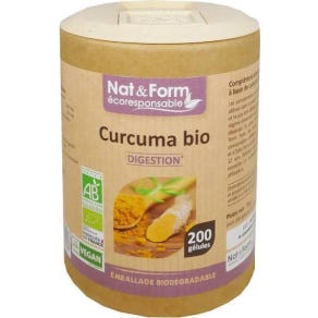 Nat & Form Curcuma Bio 200 Gélules