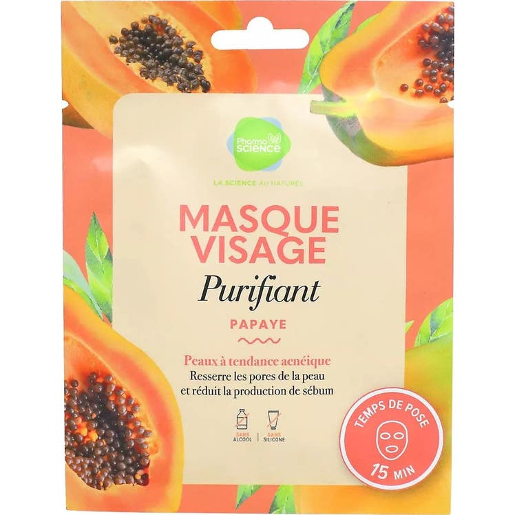 Pharmascience Masque Visage Purifiant Papaye Unité Taille 1