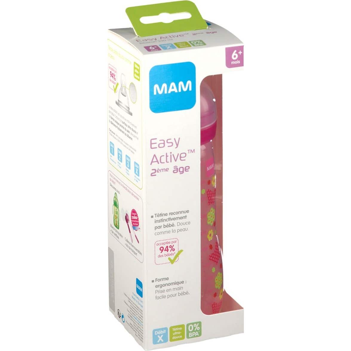 Mam Biberon 2Ème Âge Cercle Rose 330ml