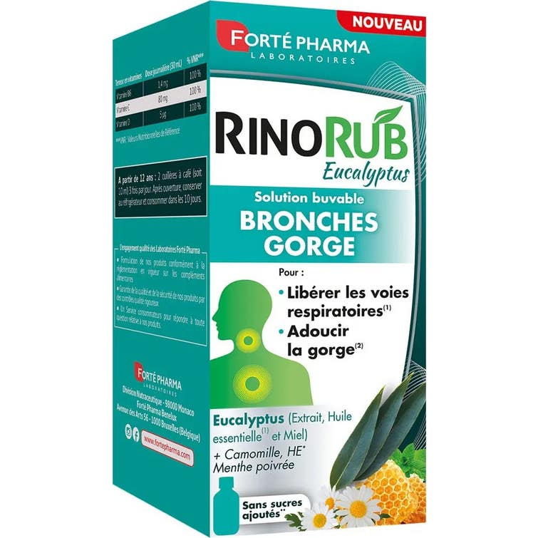 Forté Pharma Rinorub Bronches et Gorge Eucalyptus 120ml