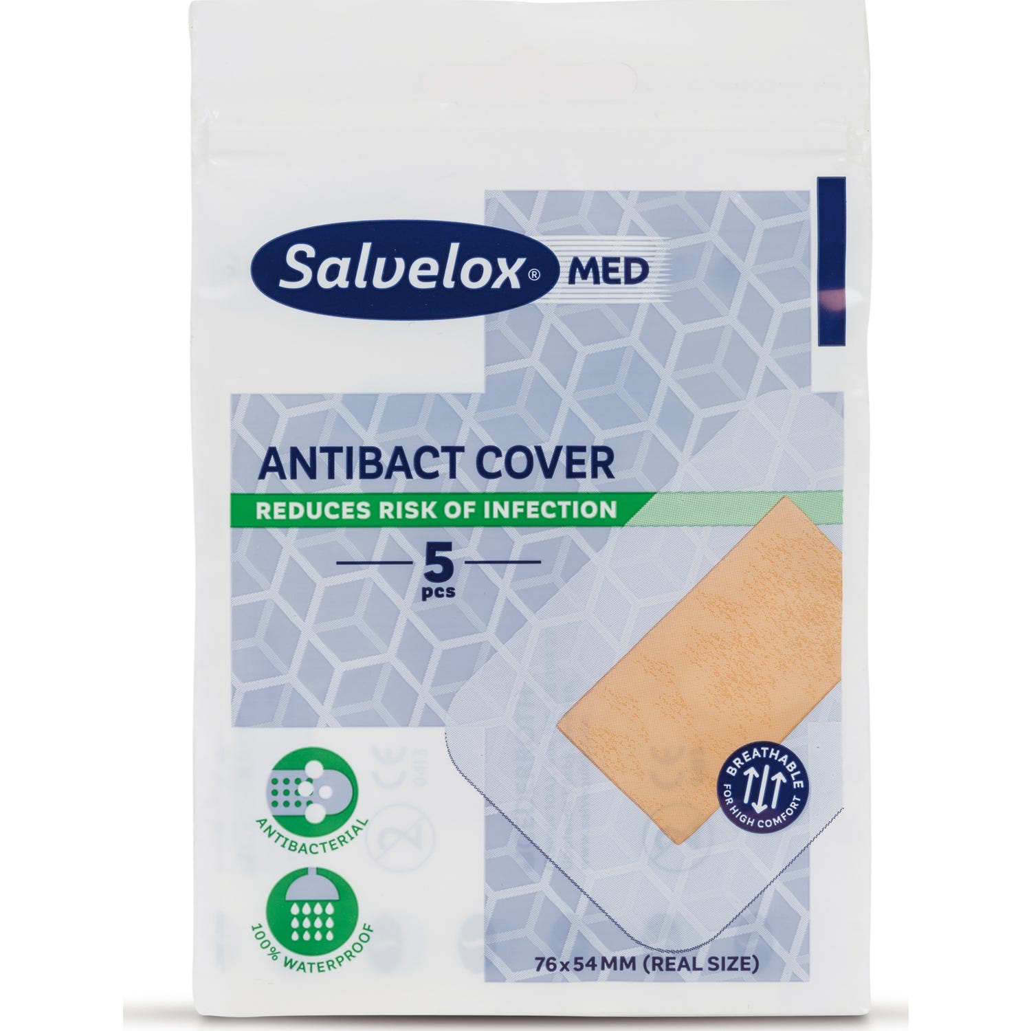 Salvelox Med Med Antibacterial Cover Pansement adhésif 5 pcs