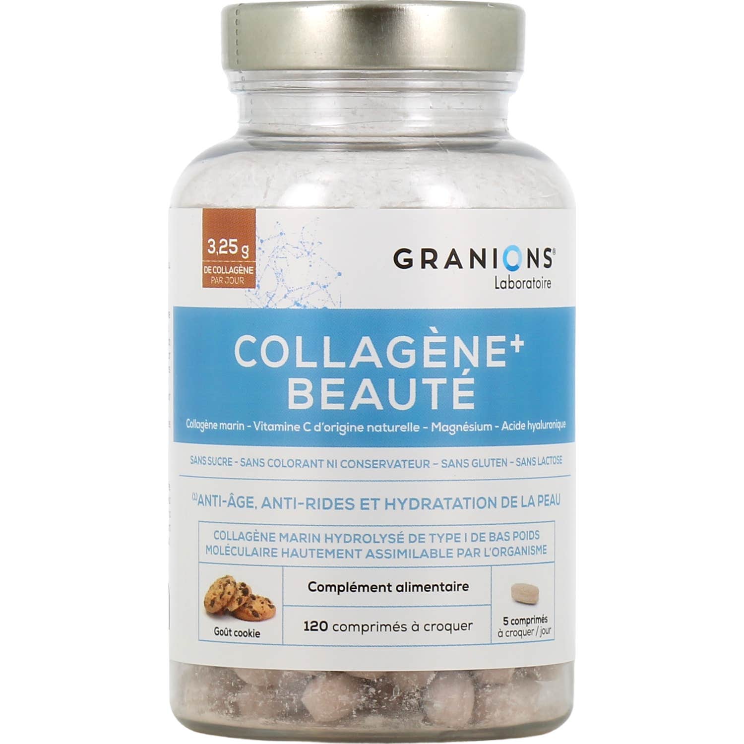 Granions Collagène + Beauté Goût Cookie 120 Comprimés