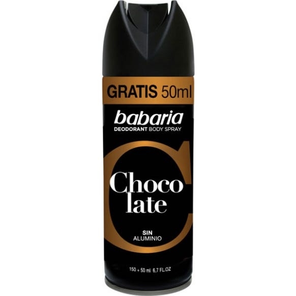 Babaria Déodorant Déodorant Body Spray Chocolate Men 200ml
