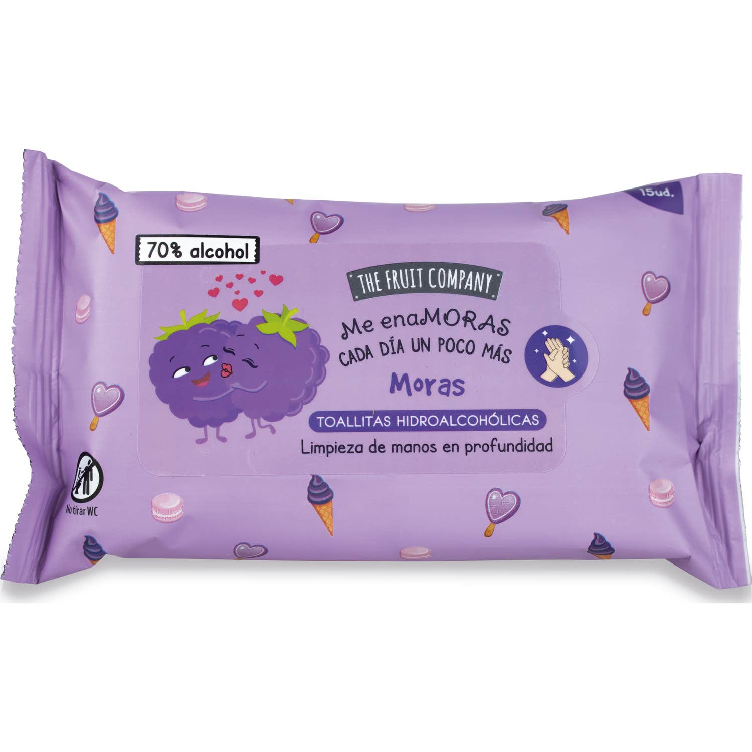 The Fruit Company Lingettes hydro-alcooliques pour les mains 1 pc