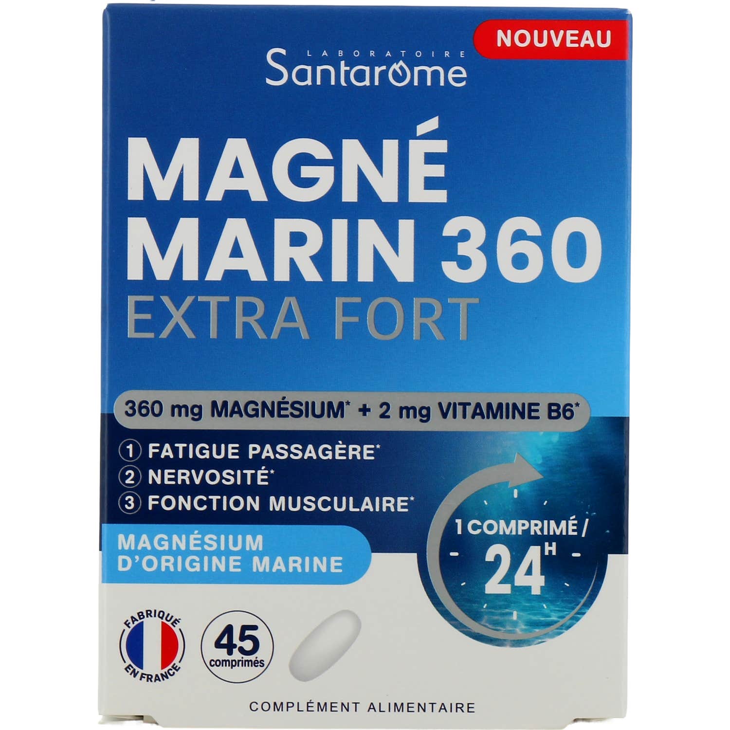 Santarome Magnésium Marin 360 Extra Fort 45 Comprimés