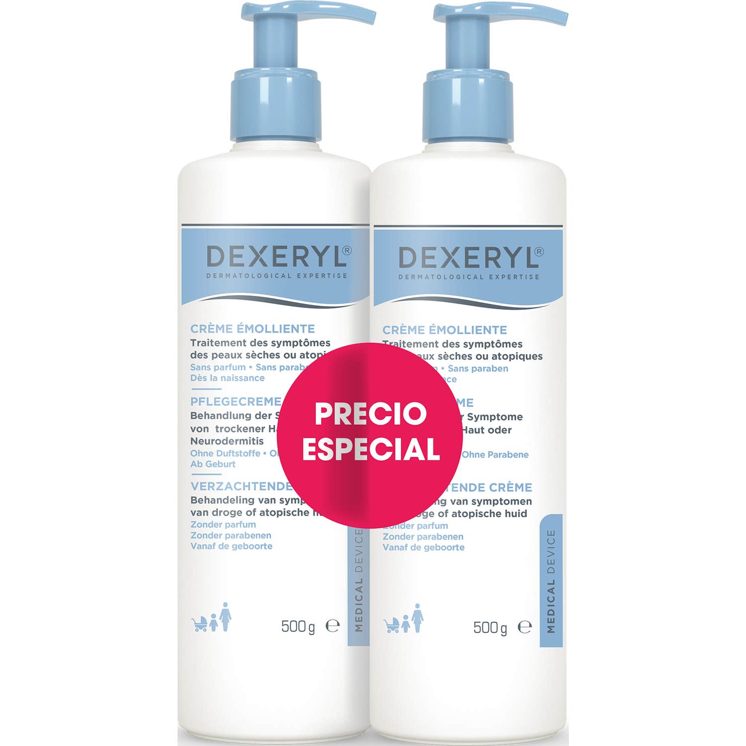 Dexeryl Crème Sécheresses Cutanées 2x500g