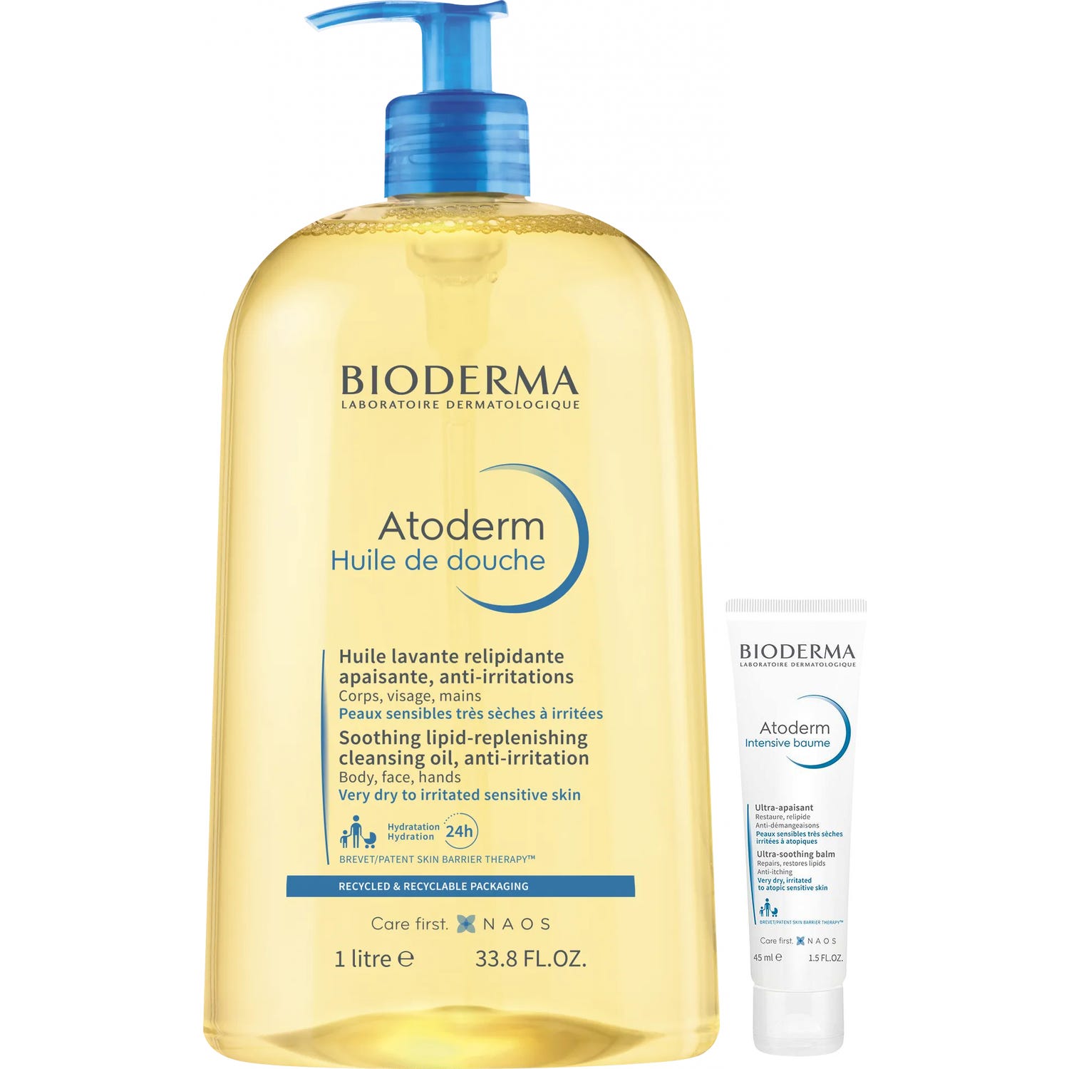 Bioderma Pack Atoderm Huile de Douche 1000ml + Atoderm Intensive Baume 45ml