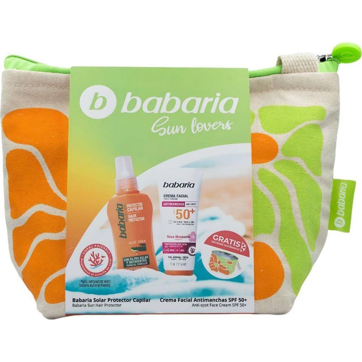 Babaria Sun Lovers Set Spf50+ Crème Taches Visage + Protecteur Cheveux