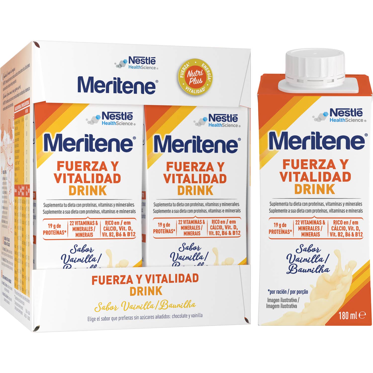 Meritene Fuerza y Vitalidad Drink Vainilla 4x180ml