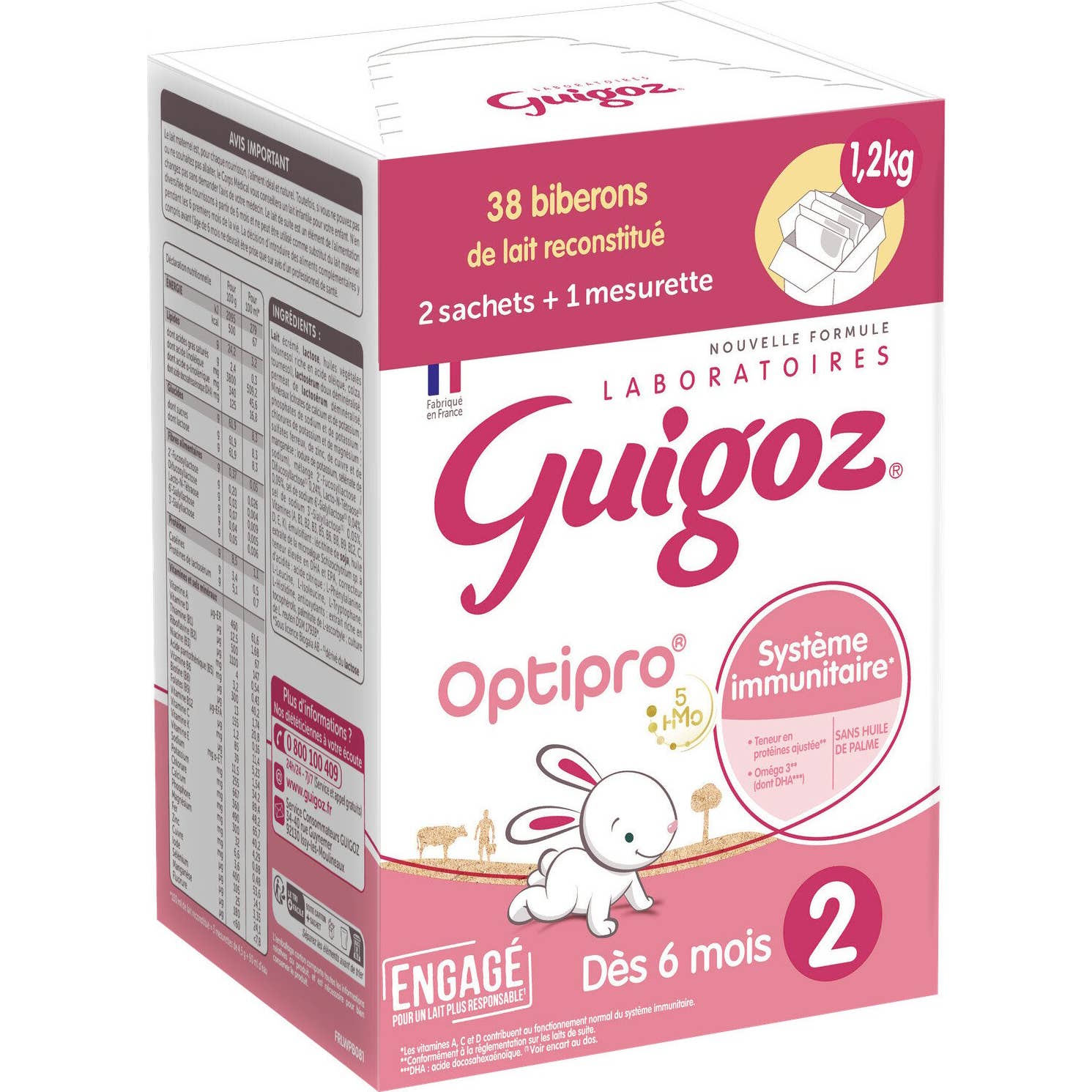 Guigoz Optipro 2 Lait En Poudre 1,2kg