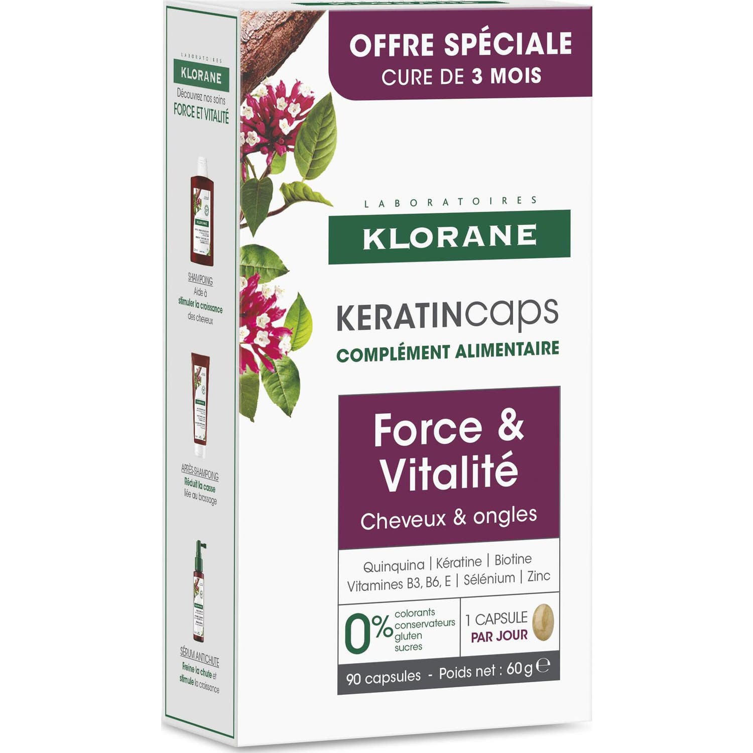 Klorane Keratincaps 90 Capsules