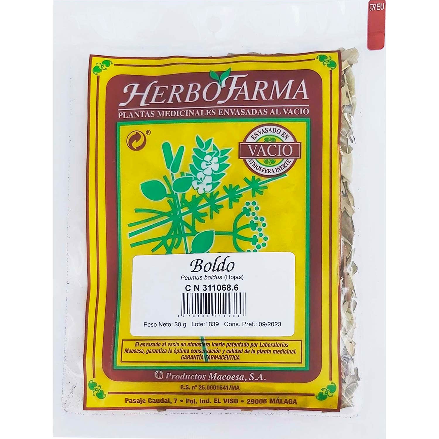 Herbofarma Boldo Vacuum 40g