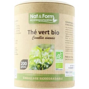 Nat&Form Eco Thé Vert Bio 200 Gélules