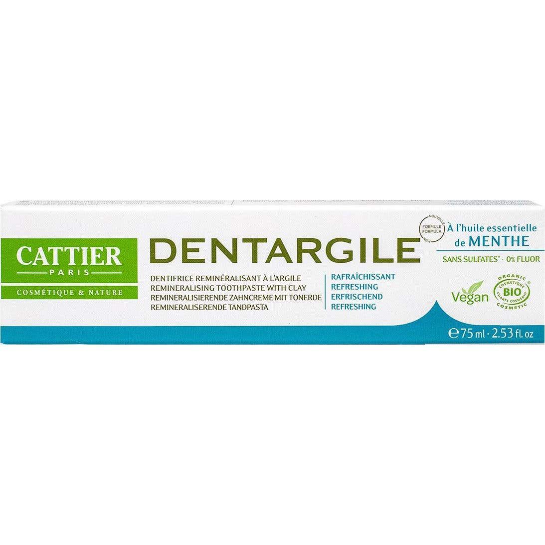 Cattier Dentargile Dentifrice Menthe 75 ml