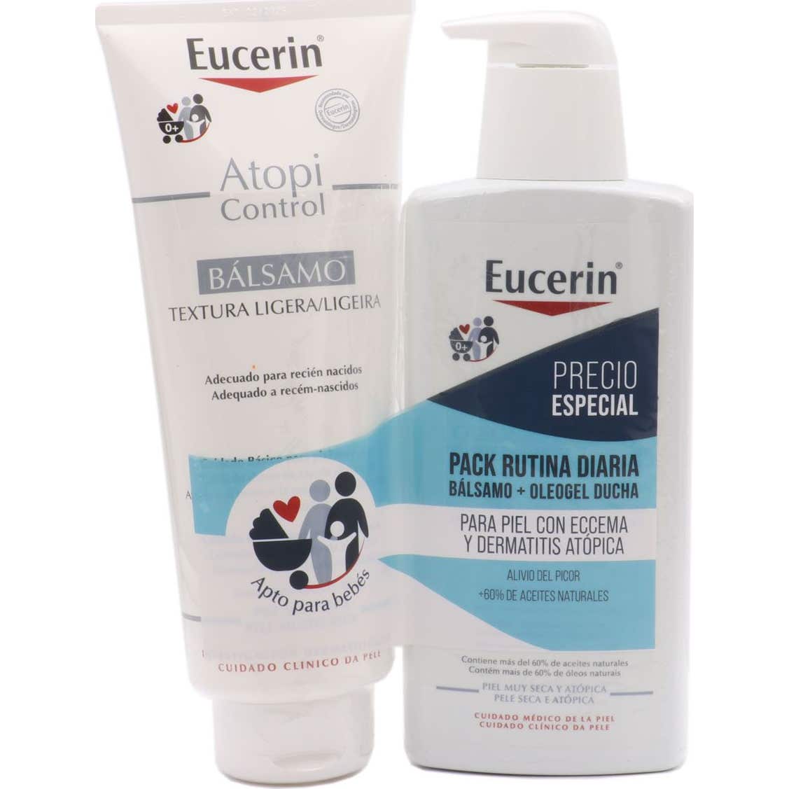 Eucerin Atopic Pack Routine Quotidienne Oleogel Douche + Baume