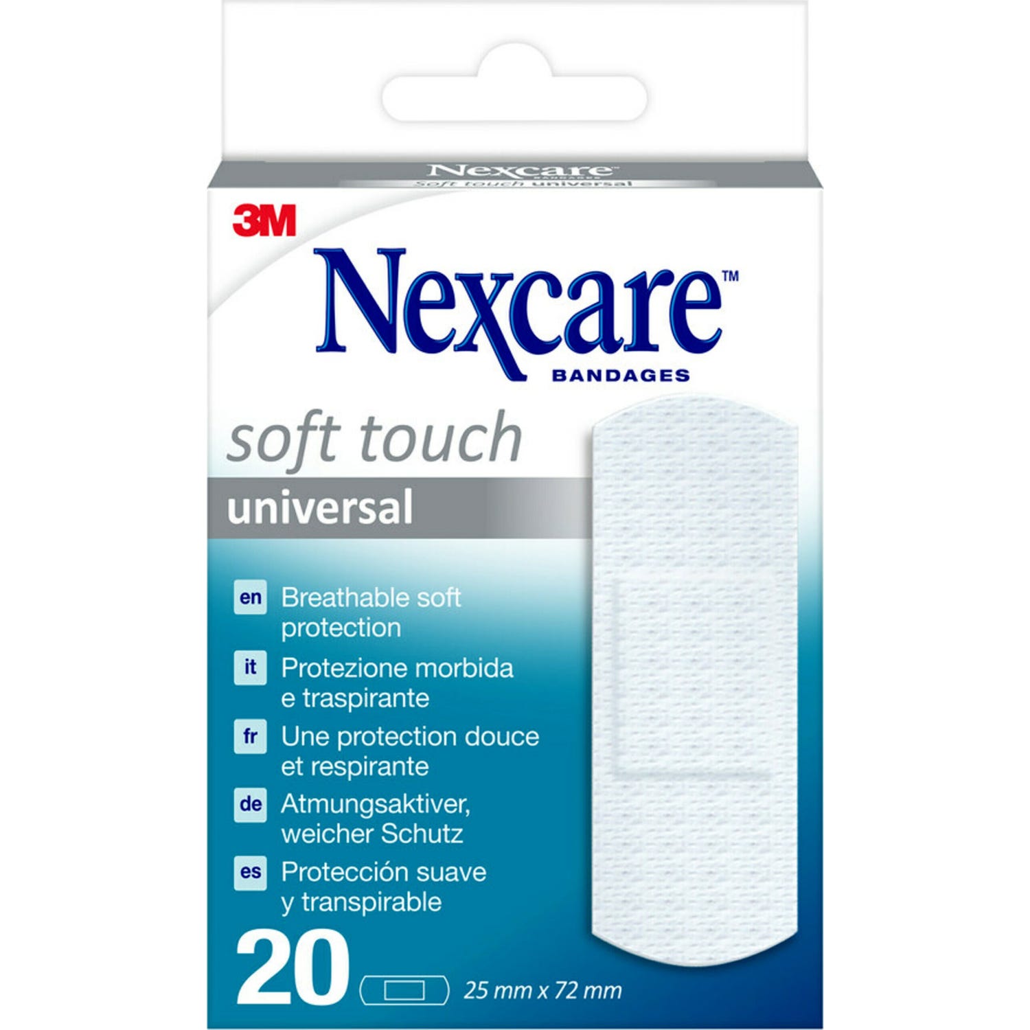Pansements doux Nexcare® 19X76Mm 20Uds