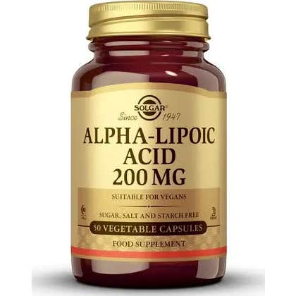 Solgar Acide Alpha Lipoïque 200mg 50 gélules végétales