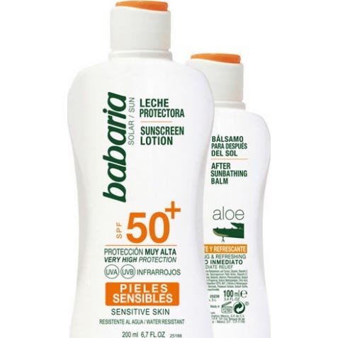 Babaria Lait Solaire Peau Sensible au Lait Solaire Peau Sensible Spf50+ 200ml + After