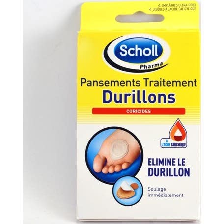 Scholl Durillons Pansement Traitement Coricides 4 Unités